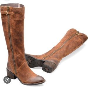 BORN Women's Boots RUST BROWN Suede Leather Size 9M
